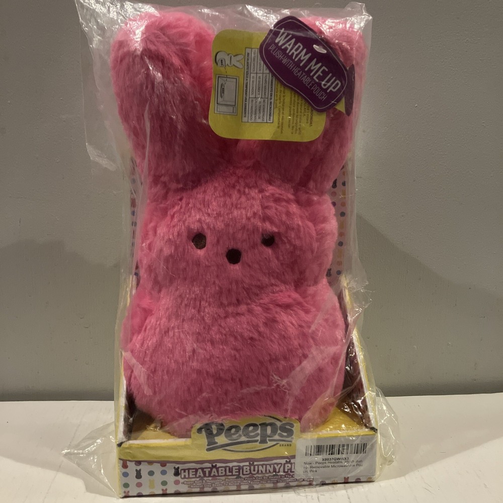 *NEW* Peep HEATABLE Bunny Plush with Warming Pouch - PINK