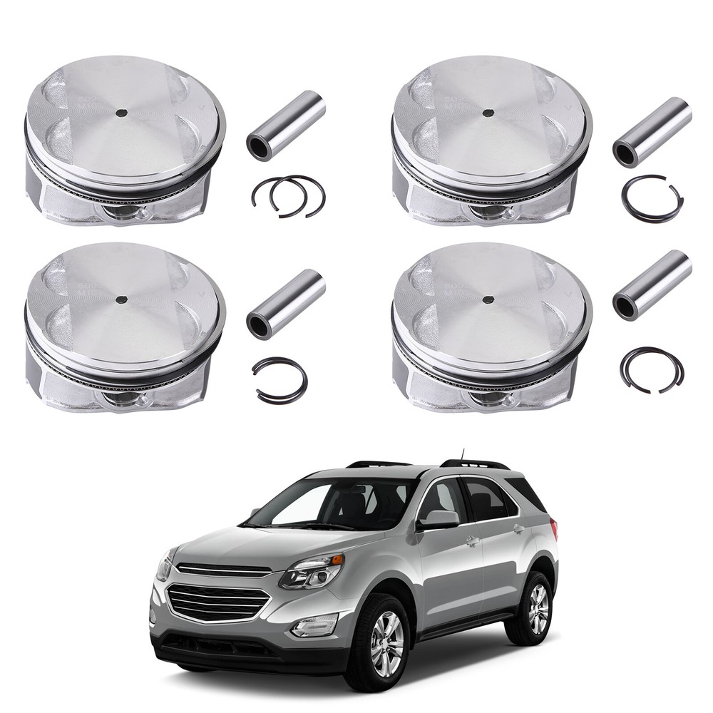 4-Piece Piston & Ring Kit for 2.4L Buick Chevy GMC Pontiac Saturn Engines