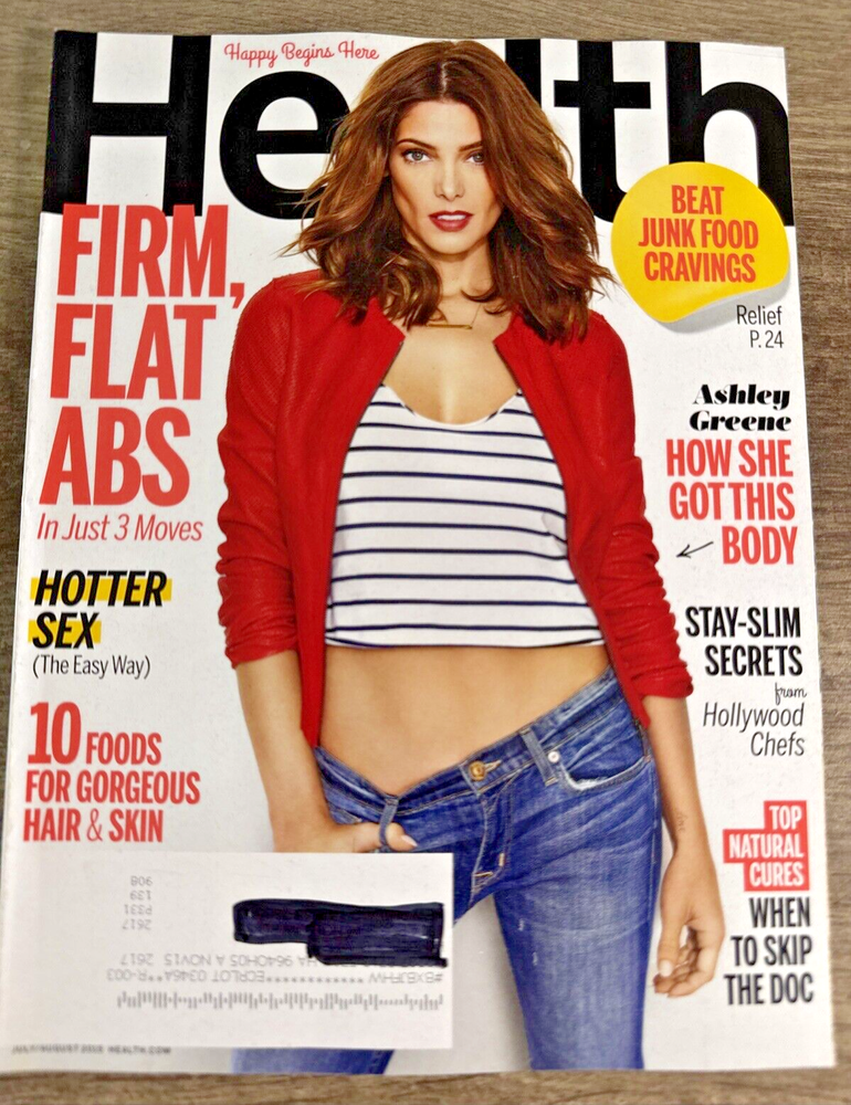 Health magazine July Aug 2015 Ashley Greene Natural Cures Flat Abs Hotter Sex