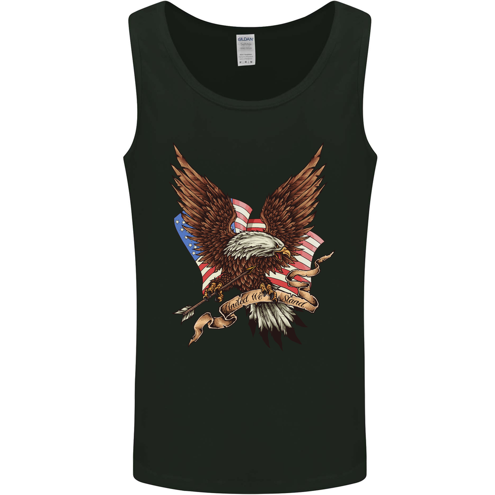 USA Eagle Flag America Patriotic July 4th Mens Vest Tank Top