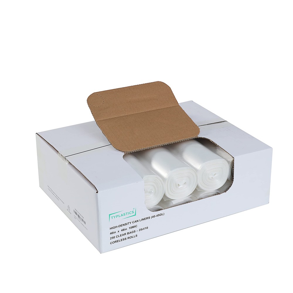 40-45 Gallon Clear Trash Can Liners - 40