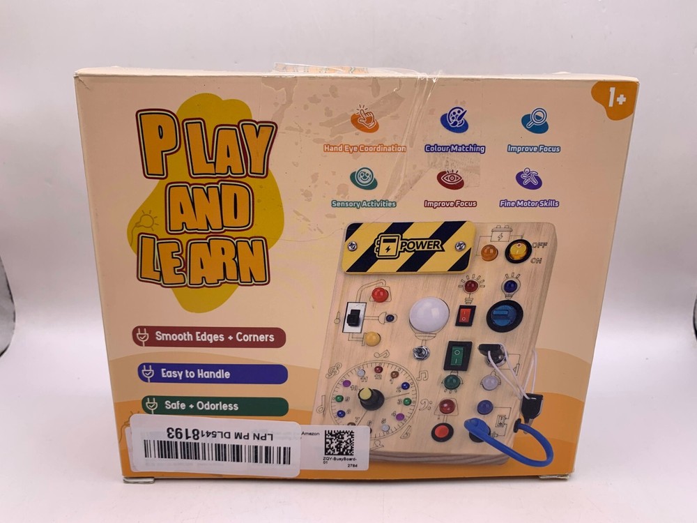 Play and Learn STEM Wood Toy Ages 1+ Motor Skills Colors Coordination Discovery