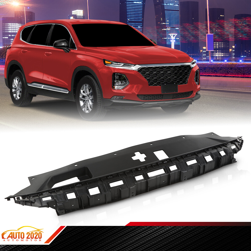 Black Upper Radiator Support Cover Fit For 2019-2020 Hyundai Santa Fe Accessory