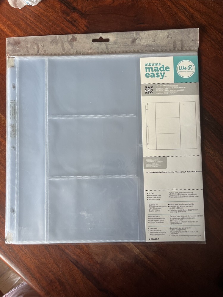 We R Memory Keepers Ring Albums Made Easy #50037-7, 3 Ring Binder Photo Sleeves