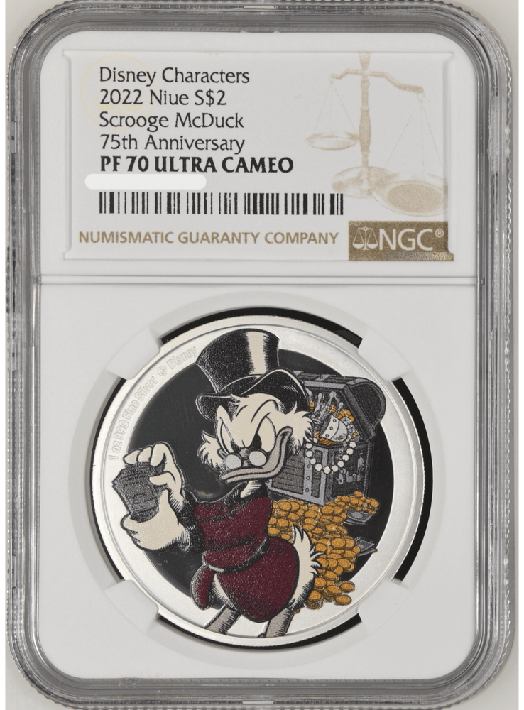 2022 Niue Disney Scrooge McDuck 1 oz Silver Coin NGC PF 70 UCAM