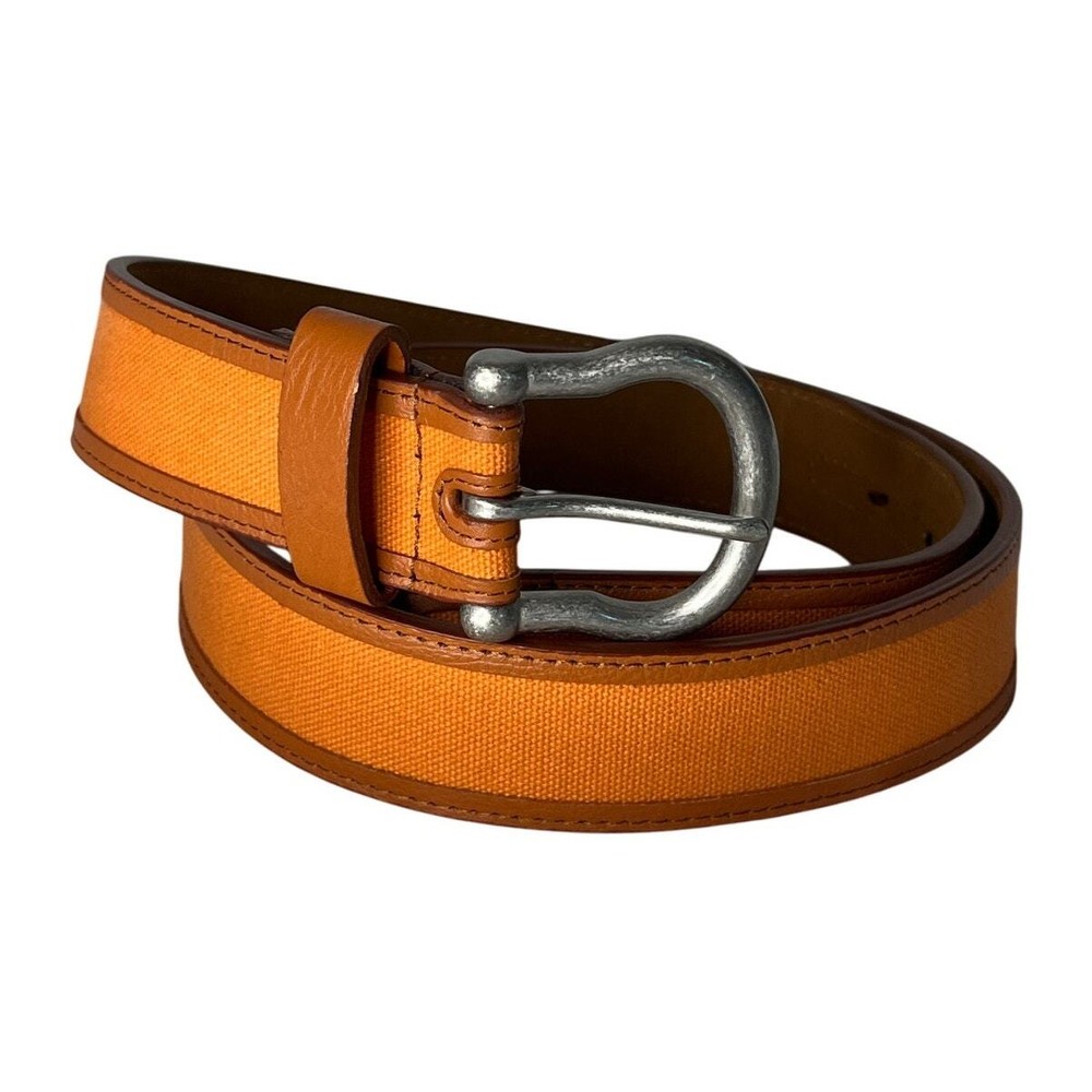 Neiman Marcus Brown & Orange Leather Belt Size 38