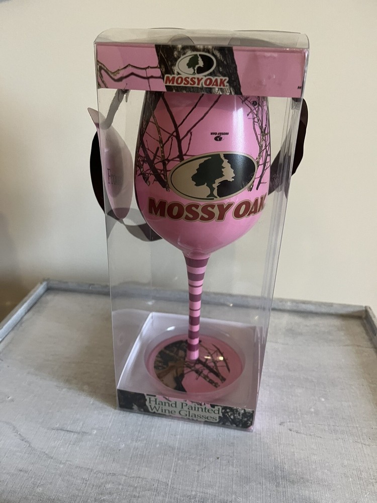 Mossy Oak Camo 15oz Stemless Wine Glass