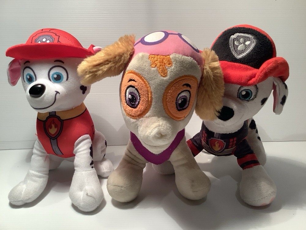 Paw Patrol 3-Piece Plush Toy Set with Marshall X2 and Skye by Spin Master