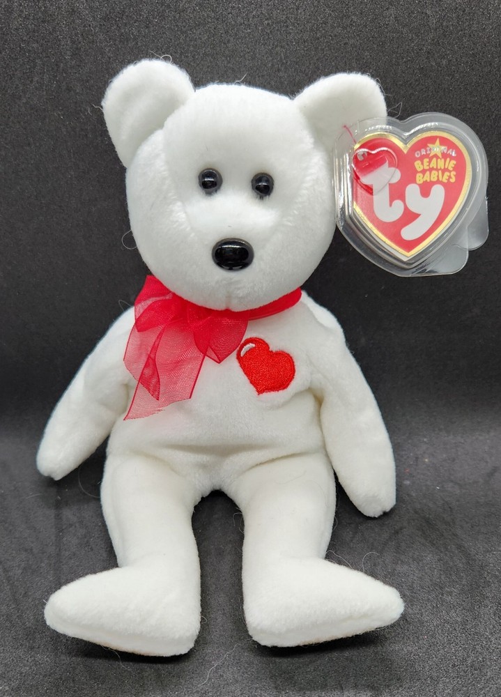 Ty Beanie Babies Casanova The White Bear Red Heart 2006 Valentine's Day MWMT