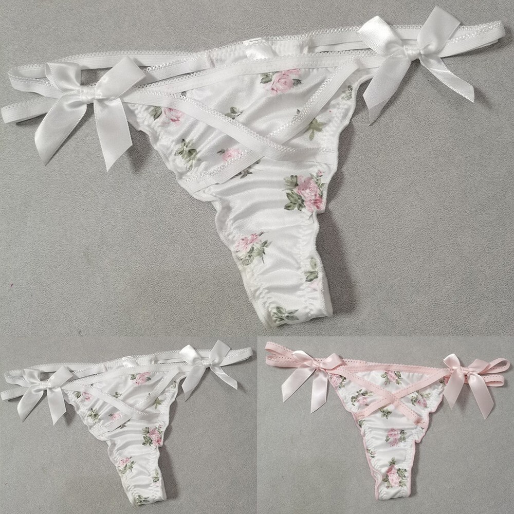 Ruffle Satin Gstring Thong Underwear for Lovely Girls with Cute Design