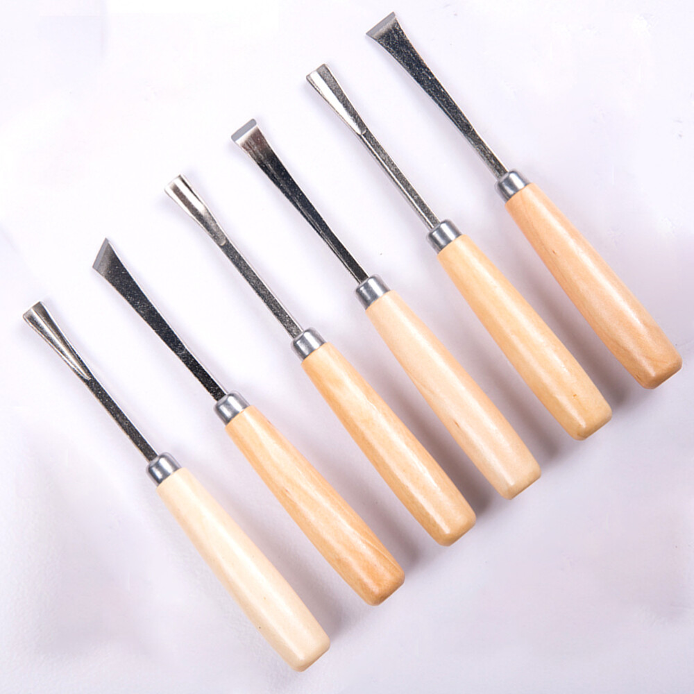 6 Pieces Wood Carving Hand Chisel Tool Set Woodworking Professional