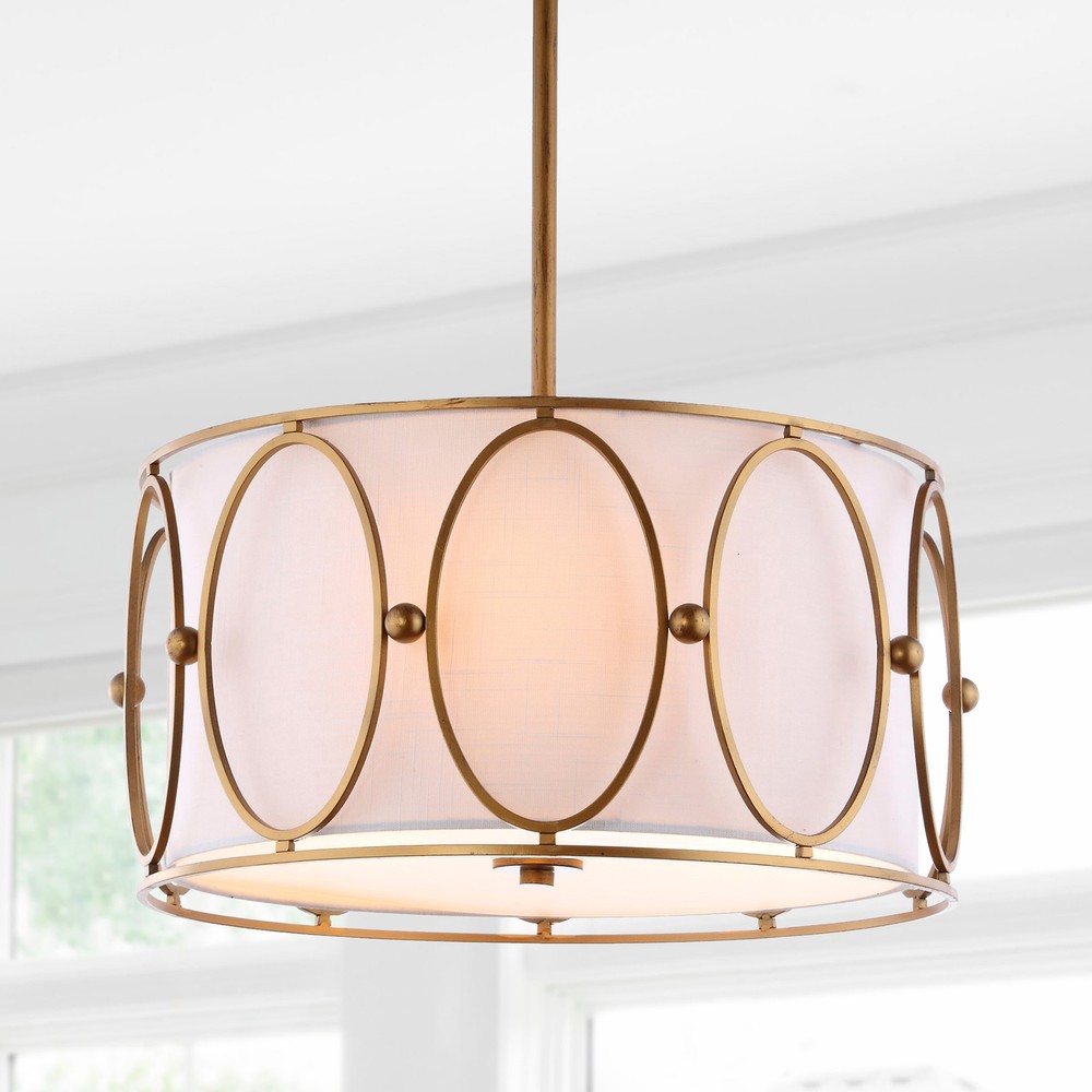 Caleb 3-Light LED Pendant by Jonathan Y 19-Inch Modern Metal Fixture