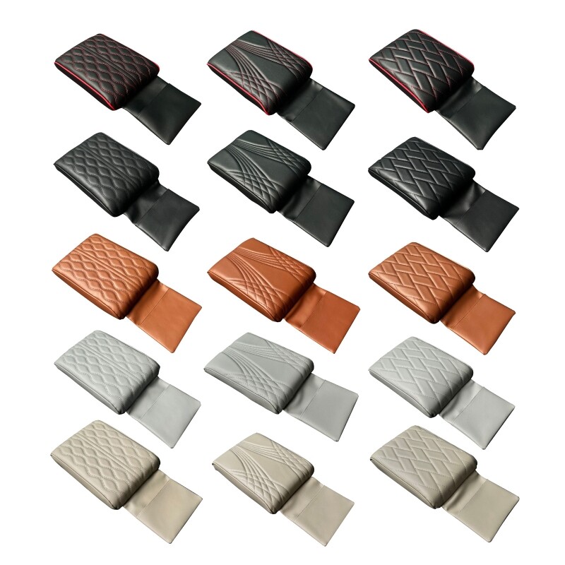 Comfortable PU Leather Car Center Console Armrest Cushion for SUVs