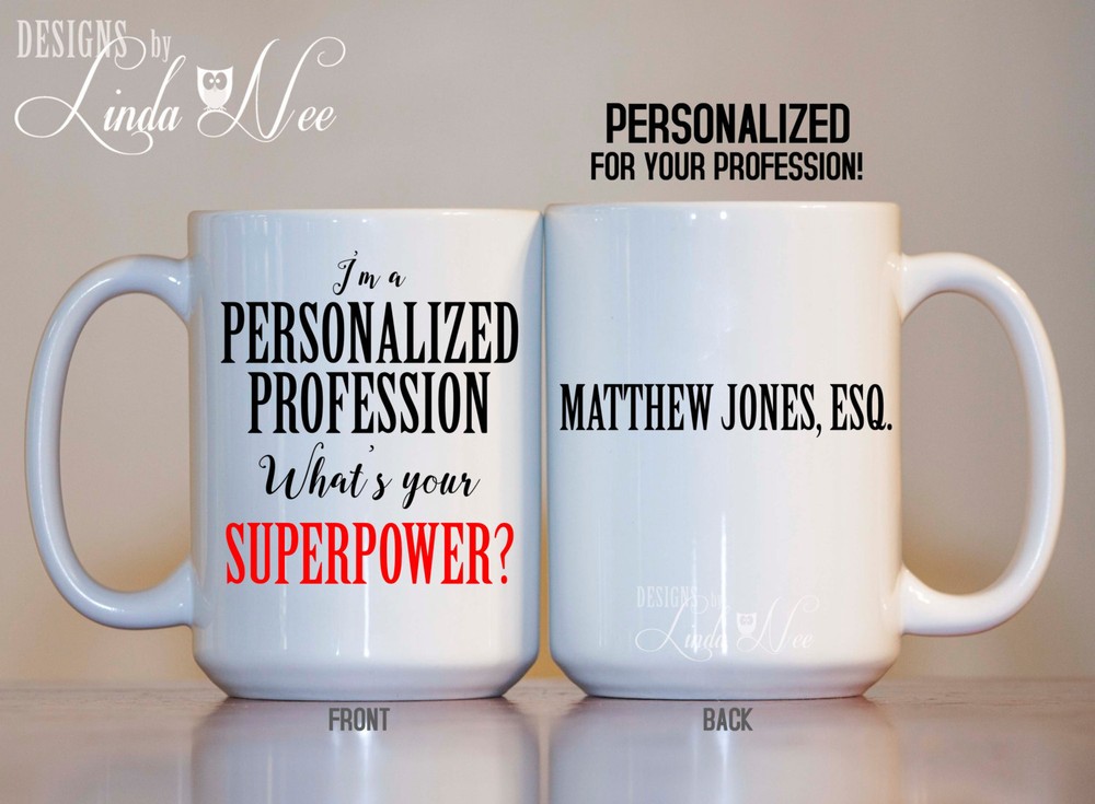 Personalized Mug Gift For Doctor Pharmacist Police Officer Lawyer Teacher