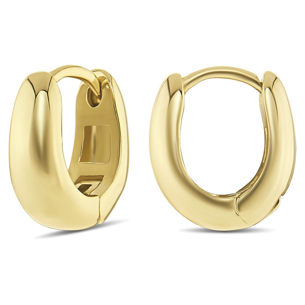 14k Gold or Sterling Silver Hypoallergenic Y2K Huggie Earrings for Women