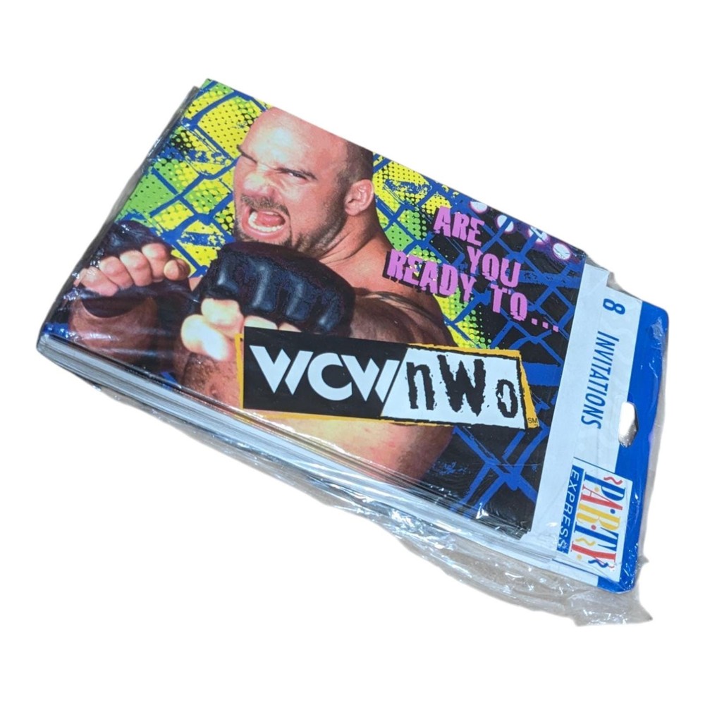 Vintage 1999 WCW NWO Goldberg Party Express Treat Bags Wrestling Party Supplies