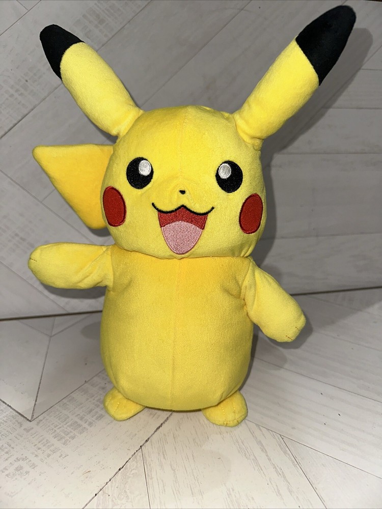 Pokemon Pikachu Talking & Light Up Power 13” Plush Stuffed  Clean/Working