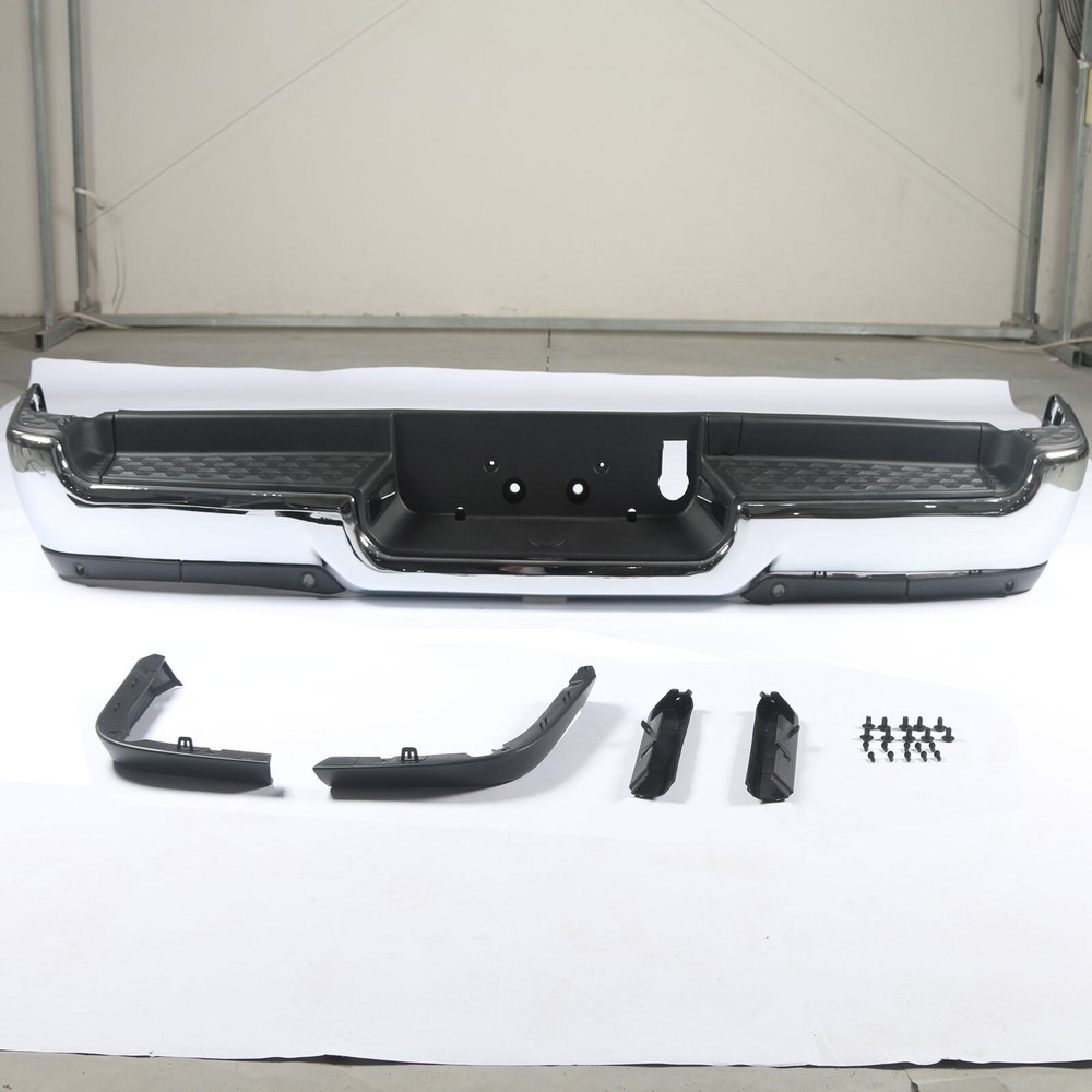 For 2019-2023 Ram 1500 Chrome Rear Bumper Assembly w/o Dual Exhaust CA2