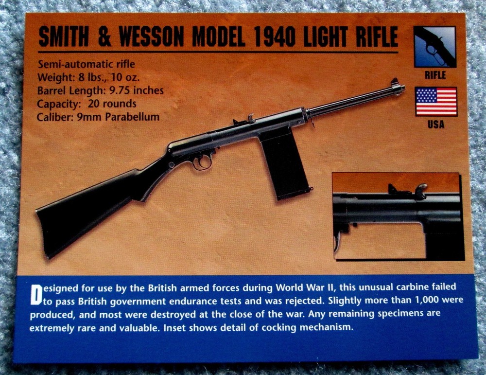 Smith & Wesson Model 1940 Light Rifle Classic Firearms Photo Card u