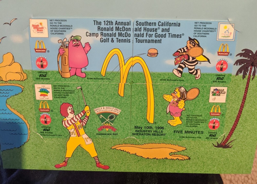 1996 McDonald's Special Event Limited Edition Card Show Phone Card set of 4