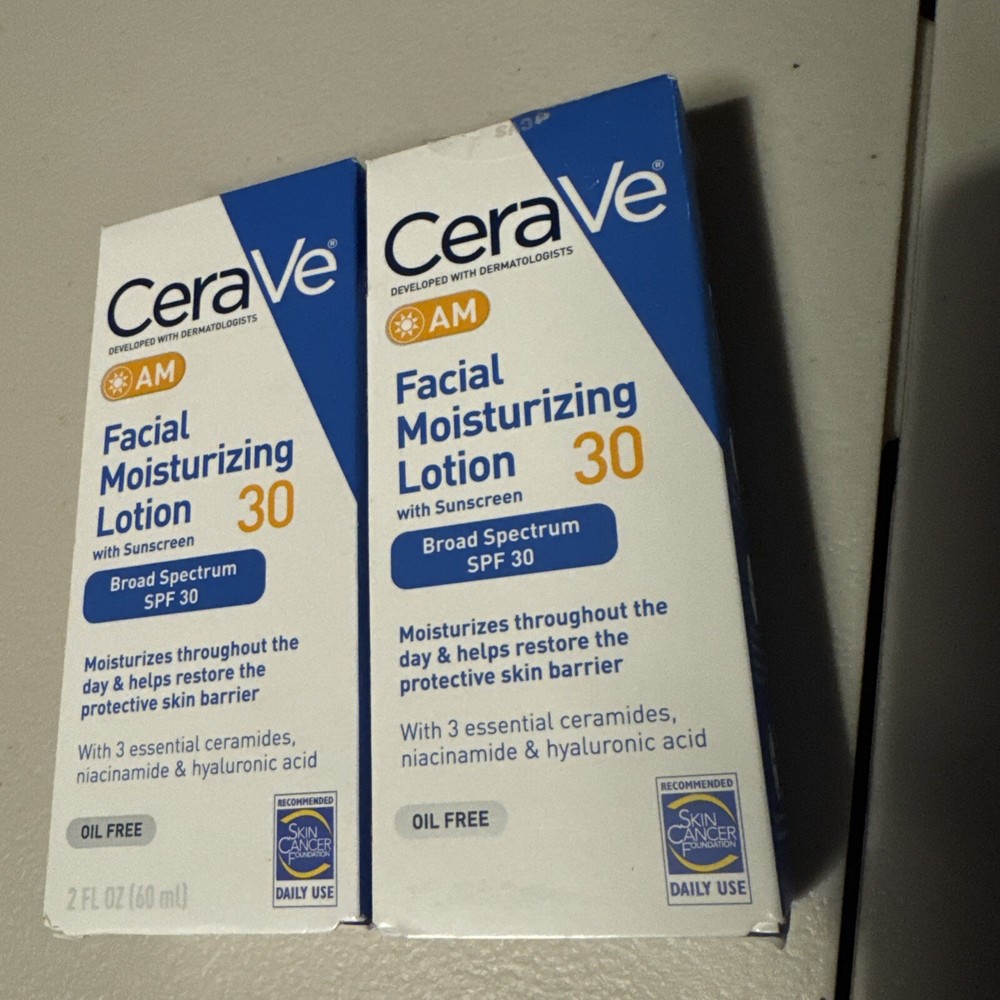 CeraVe AM Facial Moisturizing Lotion with SPF 30 2-Pack 07/27
