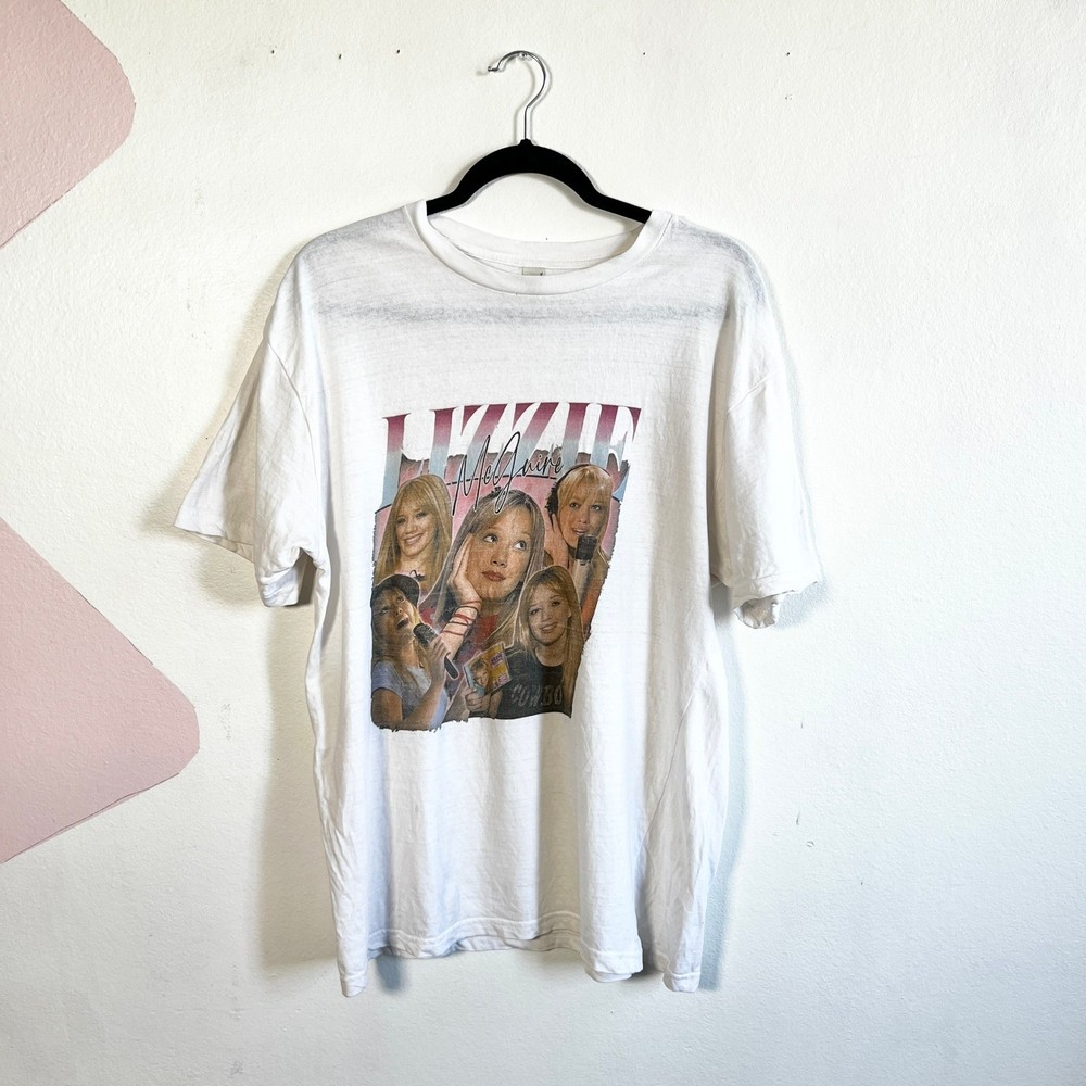 Lizzie McGuire Graphic T-Shirt Adult Large White Y2K 2000s Inspired