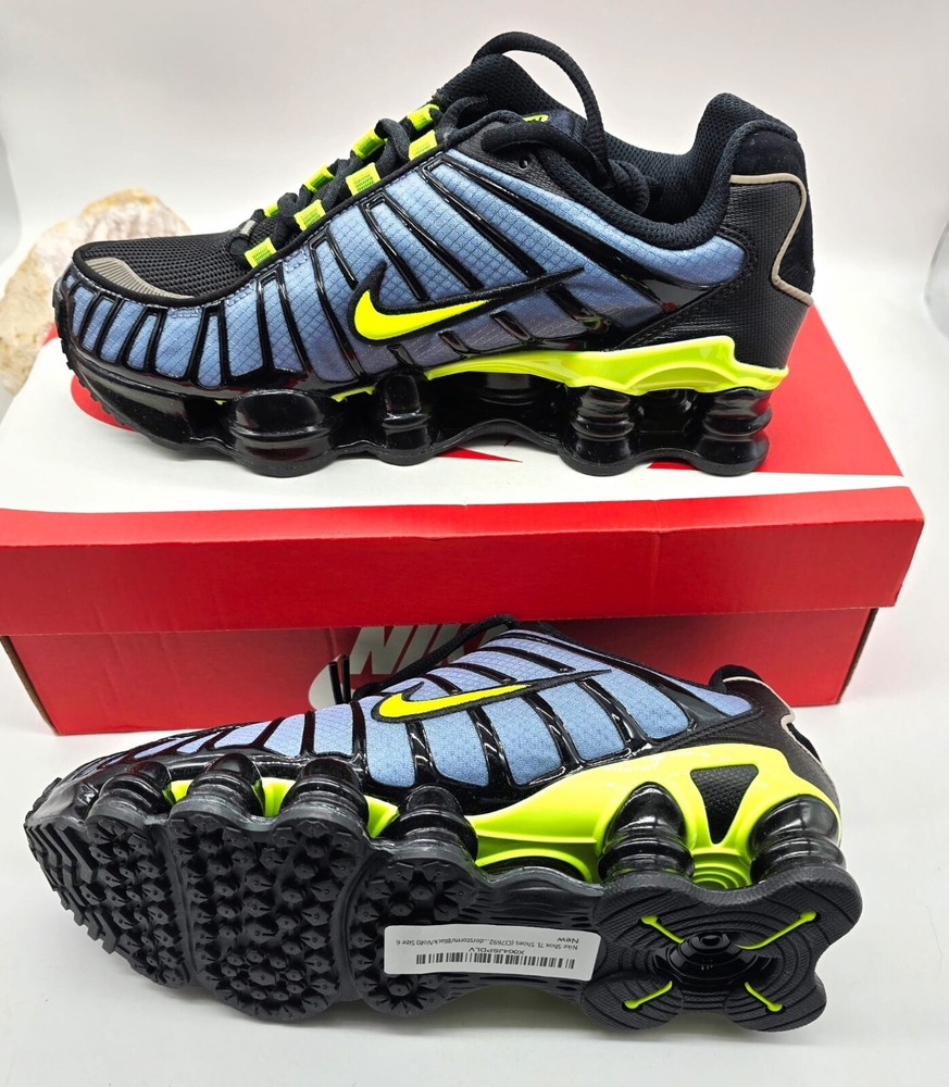 Nike Shox TL Shoes  CI7692-400, Thunderstorm/Black/Volt   Size 6