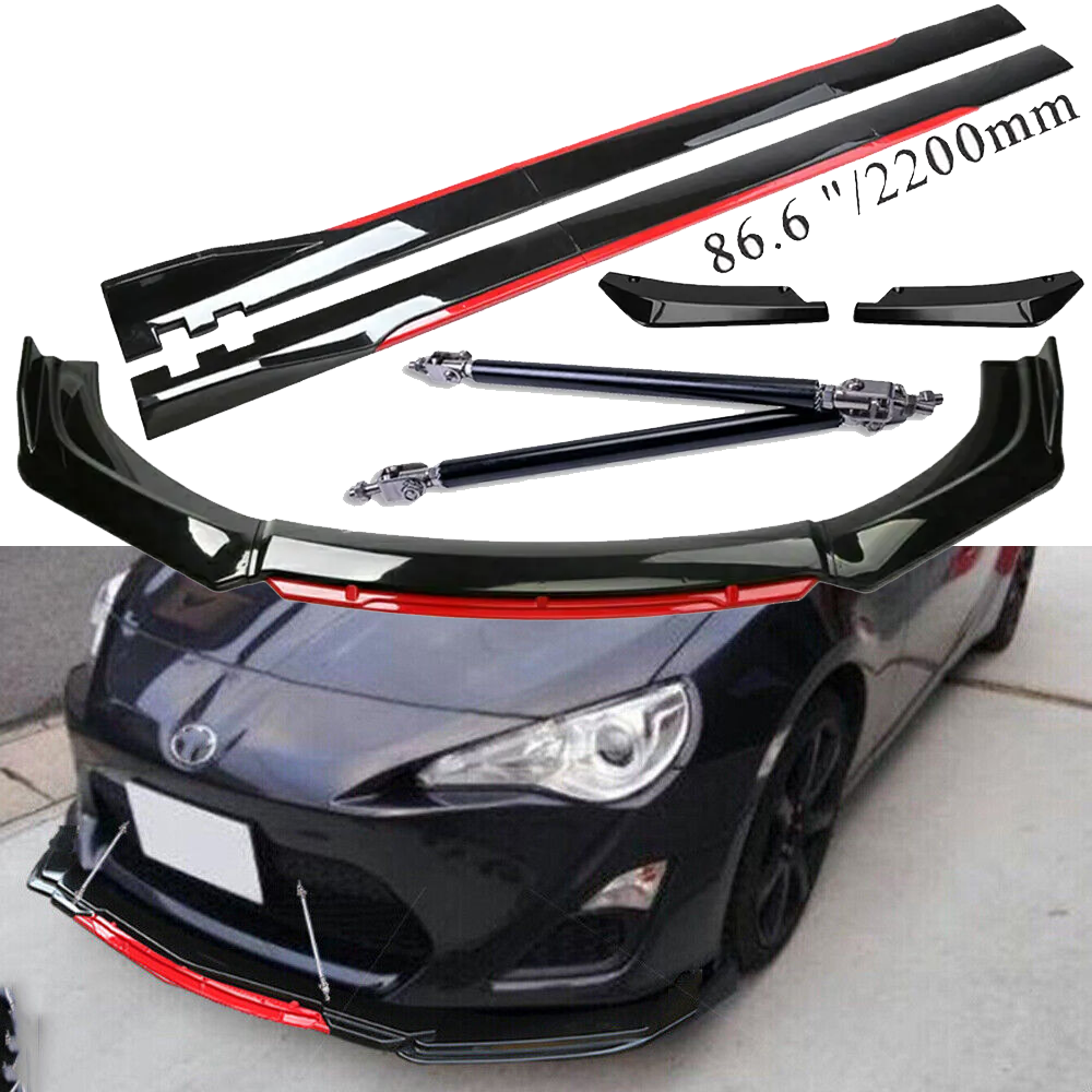 For 17-20 Toyota 86 Front Bumper Lip Spoiler Splitter Side /Skirt Body