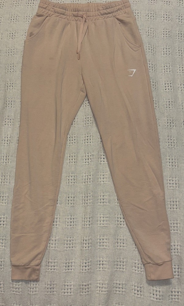 Gymshark Womens Dusty Pink Joggers Size Small Gym Lounge Sweatpants with Pockets