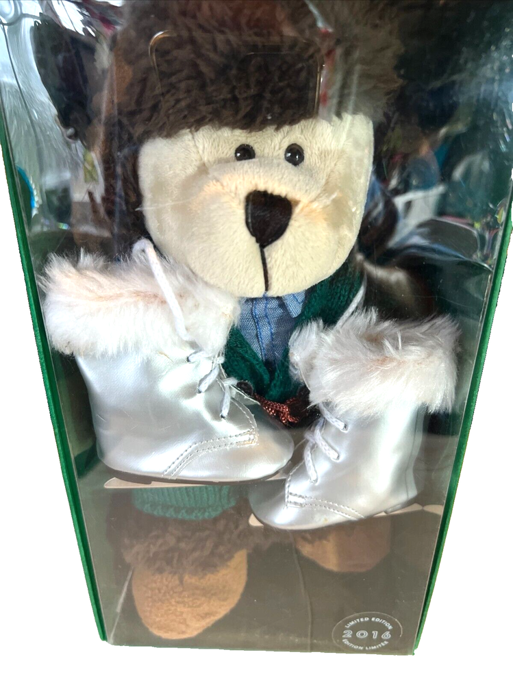 Starbucks Barista Bear 2016 Limited Edition Ice Skates with Paw Mark
