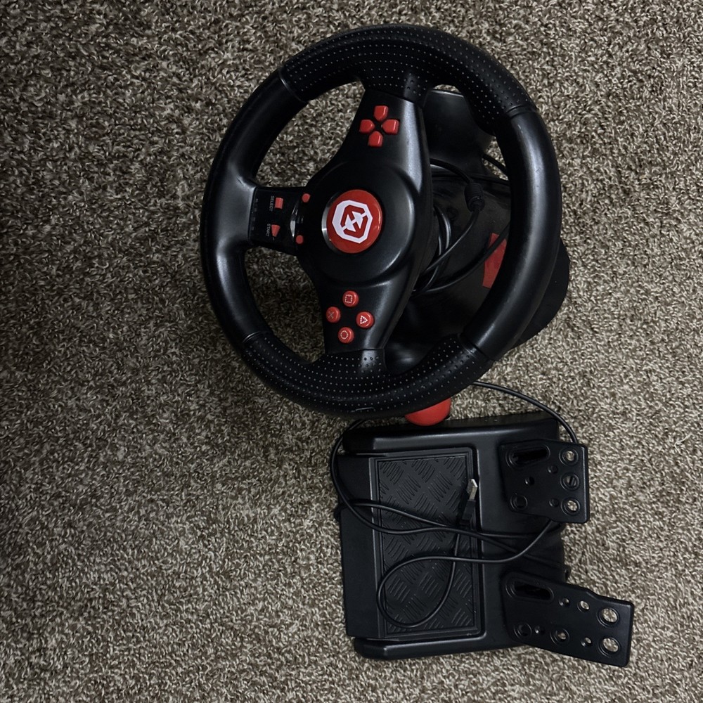 Evoretro Racing Wheel with Pedals for Nintendo Switch PS4 PC Tested Used