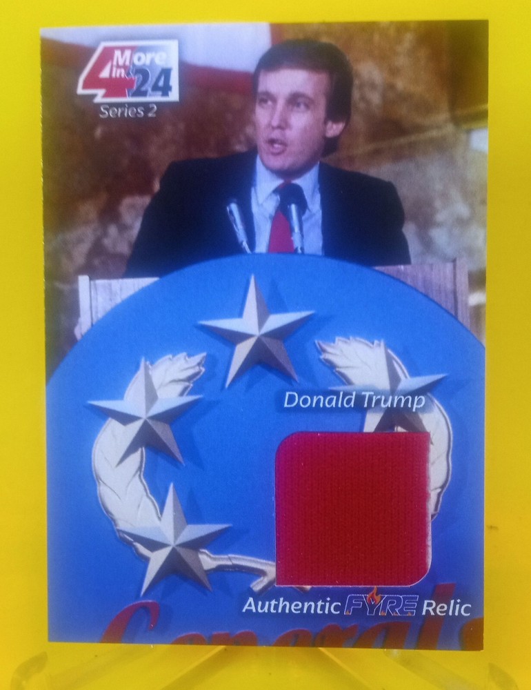 4 More In '24 Donald Trump  Authentic Relic USFL Used Patch Generals 1 Of 200
