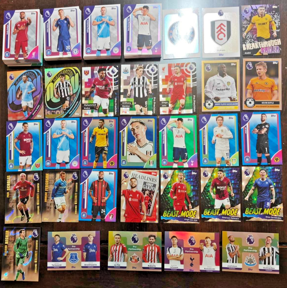 2026 Topps Premier League Lot 160 Cards - NUMBERED, PARALLELS, INSERTS, BASE