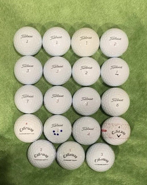 Premium Used Like New Titleist ProV1 & Callaway Chrome Soft Golf Balls