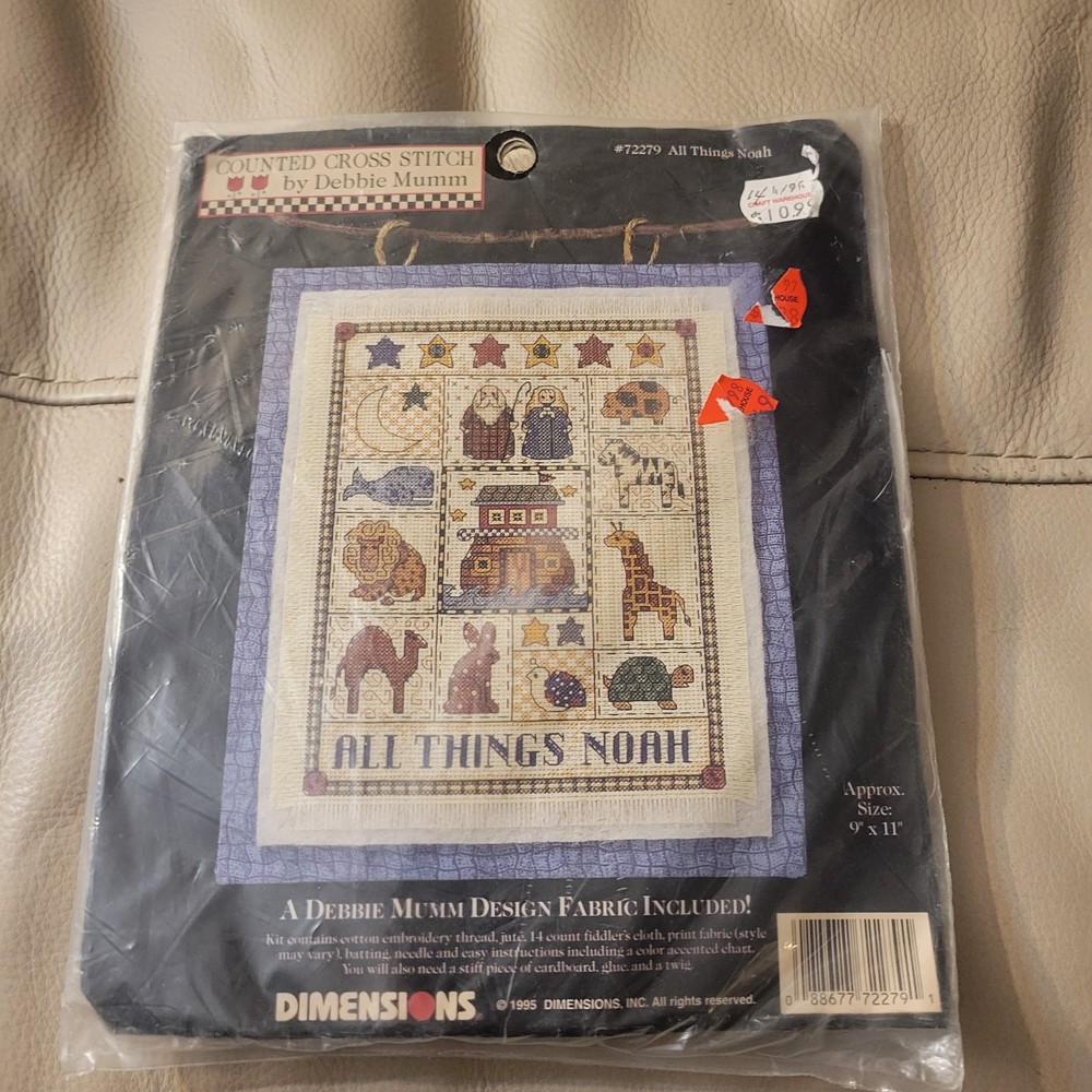 Dimensions All Things Noah Counted Cross Stitch Kit # 72279 NOS
