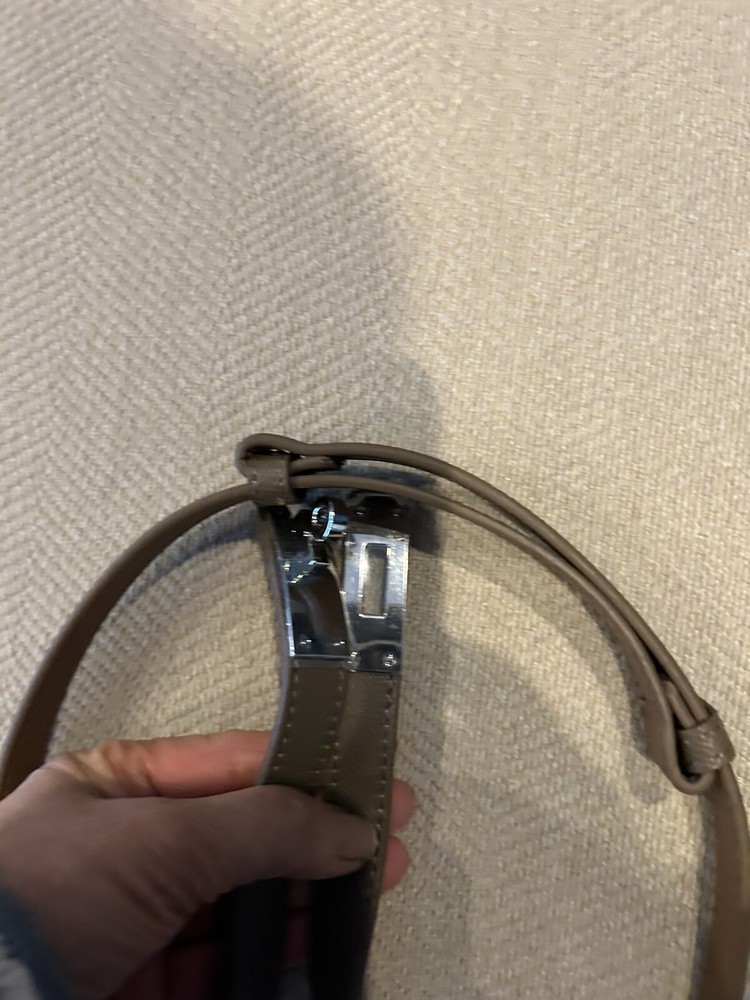 Kelly 18 Belt Epsom Leather New Adjustable Brown With Silver Buckle