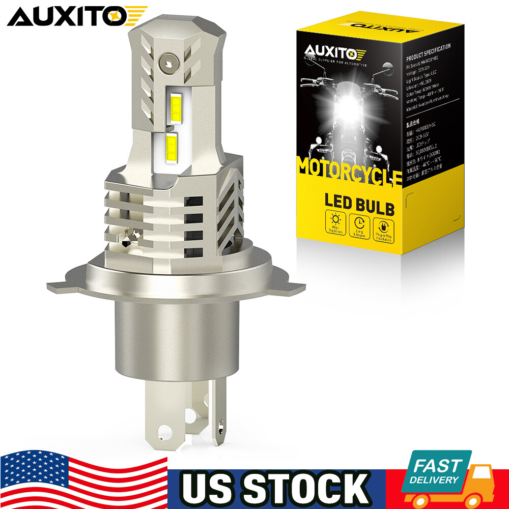 2x AUXITO 9003 H4 LED Headlight Bulbs Kit High-Low Beam 220W 6500K White M
