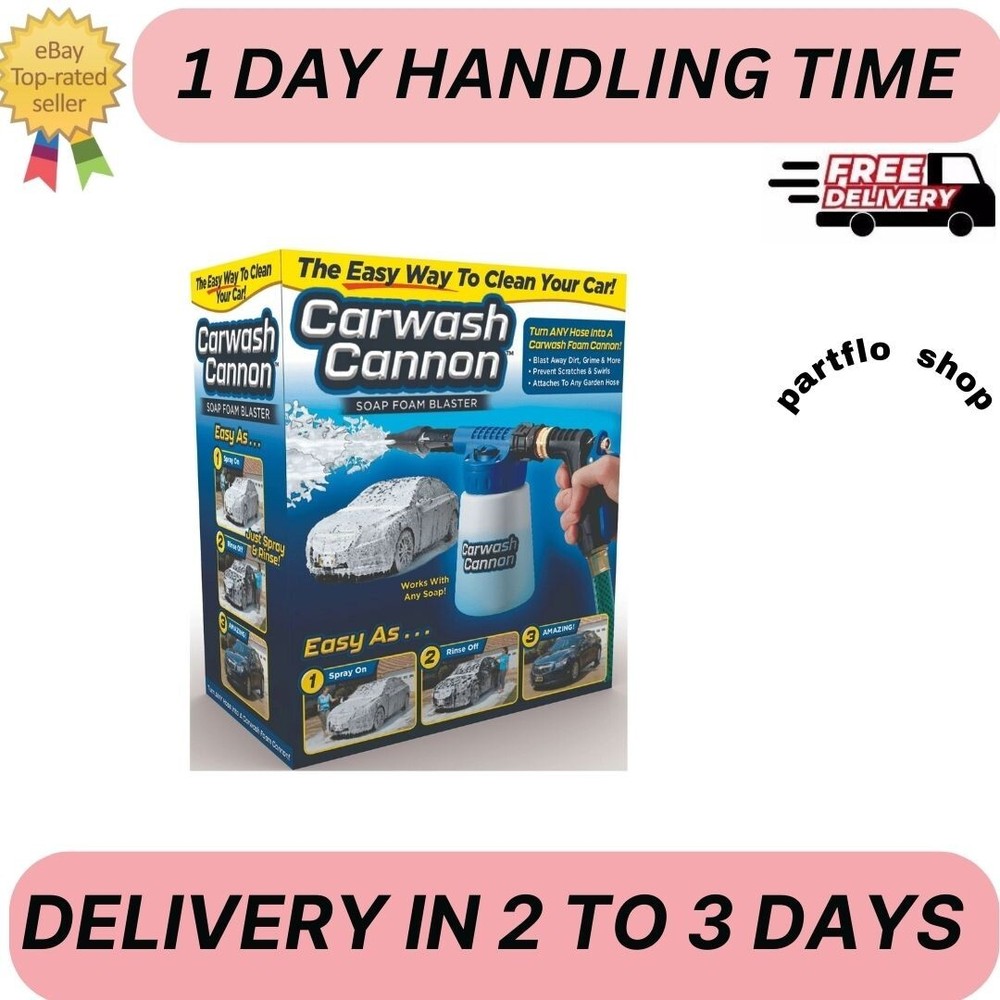 Nozzle Spray Car Wash Gun Cannon Soap Foam Dirt Dust Blaster Hose Thick Sprayer