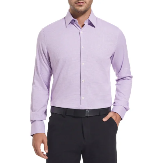 Duchamp Men's Slim Fit Dress Shirt Purple Size 2XL 18-36 2/5
