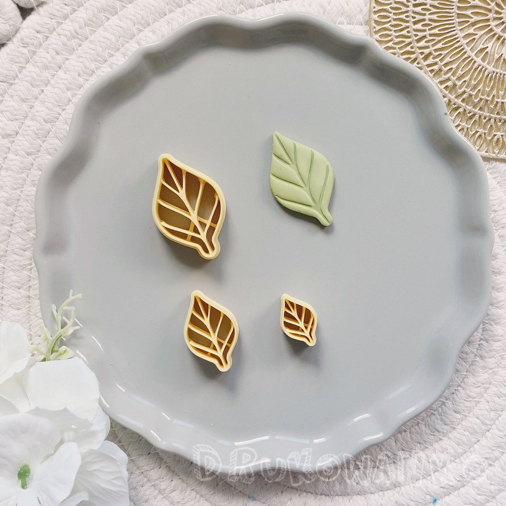 Leaf Natural Nature Spring Flower Tree 7 Polymer Clay Cutter For Earring