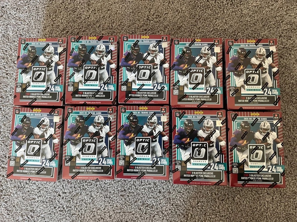 2025 Panini Donruss Optic Football Factory Sealed Blaster Box - Target (x10)