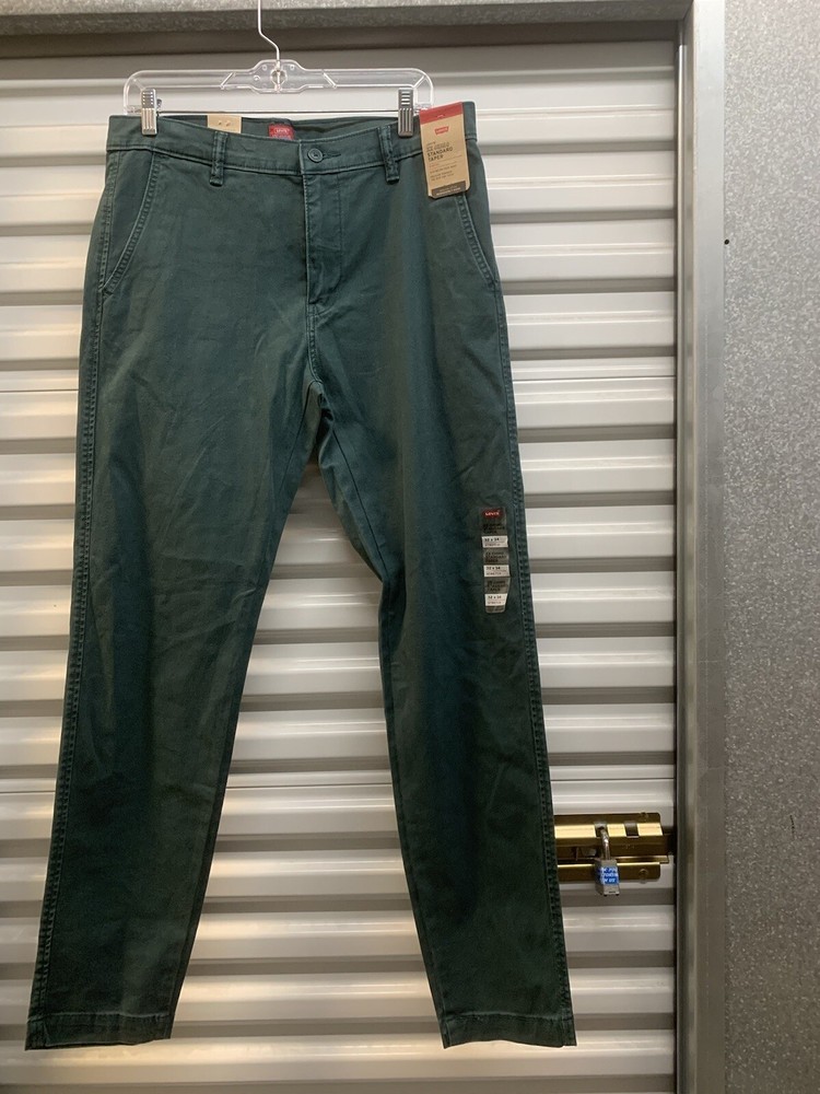 NWT Levi's XX Chino Standard Taper Stretch Green Pants 32 x 34