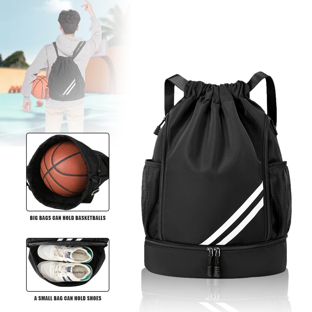 Drawstring Sport Basketball Backpack Bag Outdoor Travel Sports Waterproof