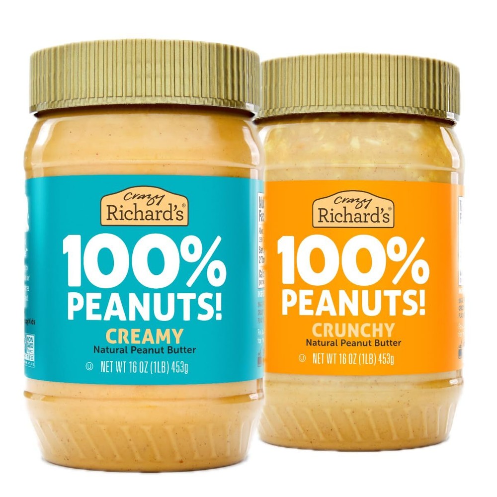 100% All-Natural Vegan Creamy & Crunchy Peanuty Butter with No Added Sugar an...