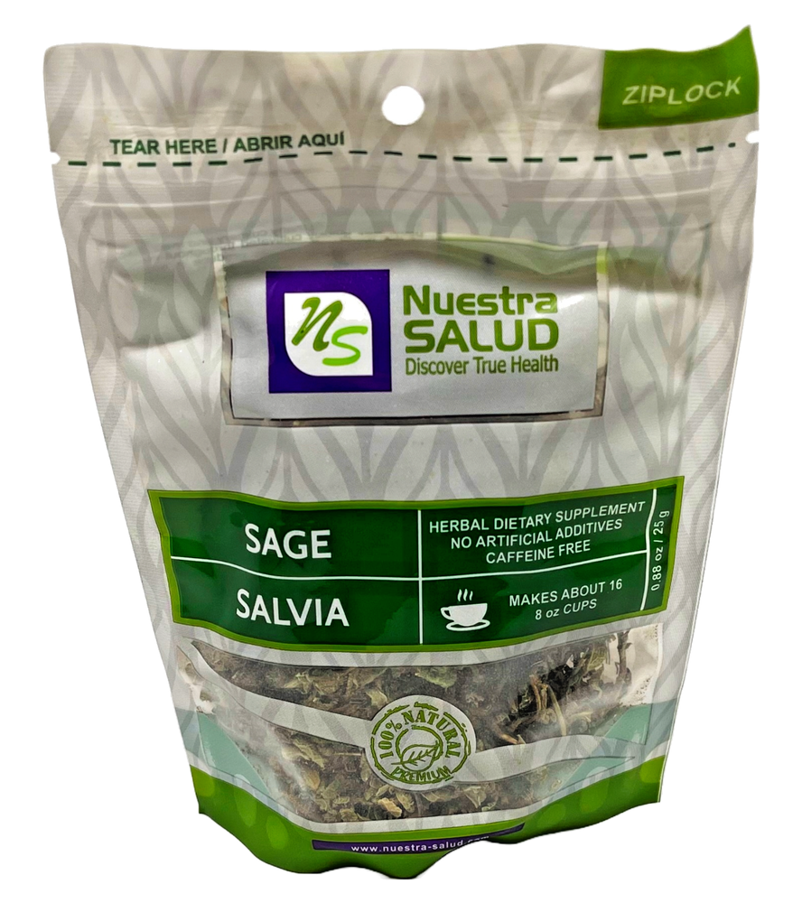 Sage Tea Salvia Herbal Infusion Tea (25g) Salvia officinalis Zip lock
