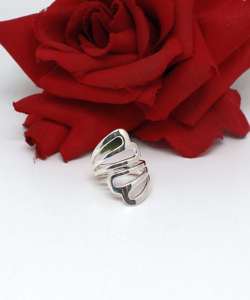 Sterling silver JTV openwork ring size 9 7.35g supports cat rescue NWOT