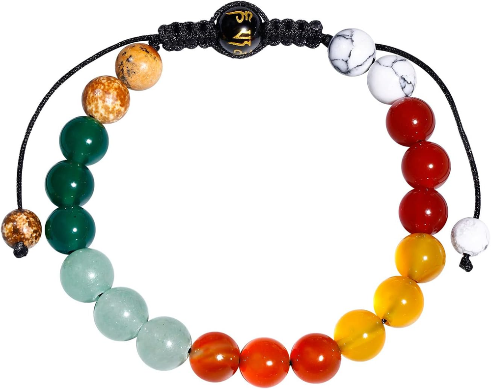 7 Chakra Beaded Bracelet for Women Feng Shui Amulet Protective Meditation Yoga C