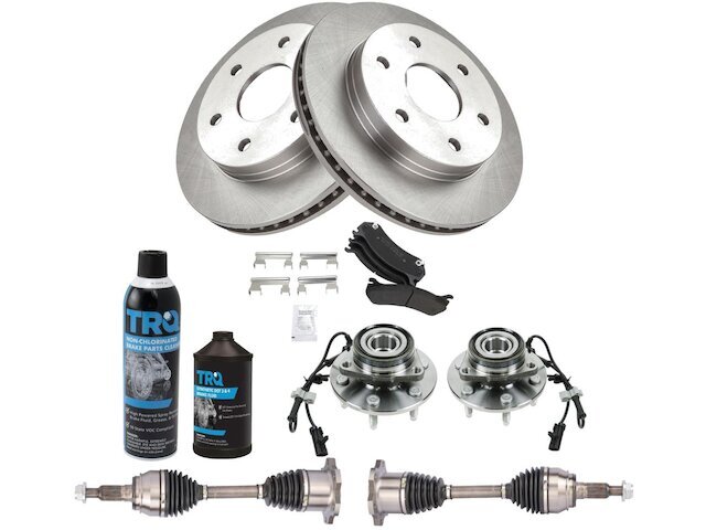 Front Brake Rotor Pad Axle Hub Kit for Chevy Avalanche 1500 2002-2006 36CRPB