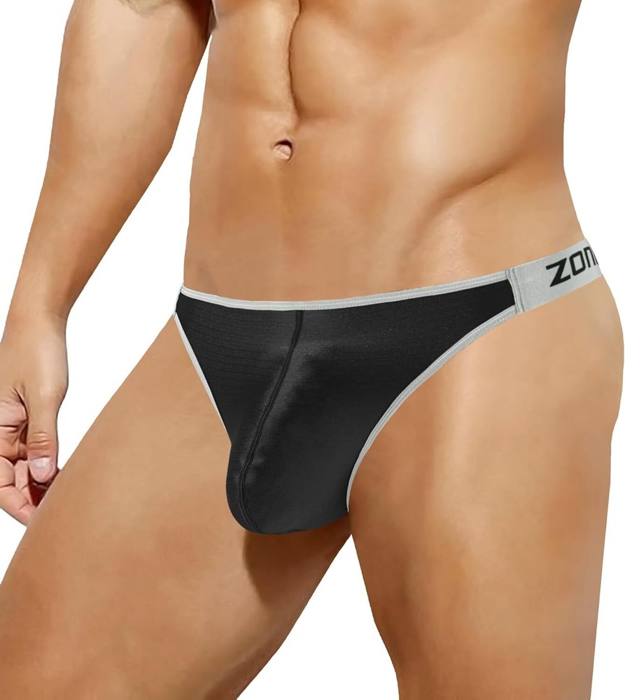 Mens Sexy Sports G-String Low Rise With Wide Flex Comfort Fit Running Thong