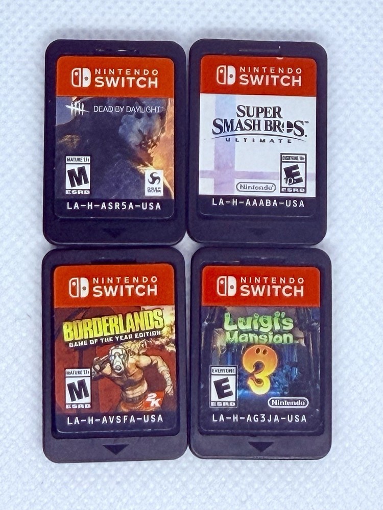 Lot Of 4 Nintendo Switch Games - Super Smash, Luigi’s Mansion 3
